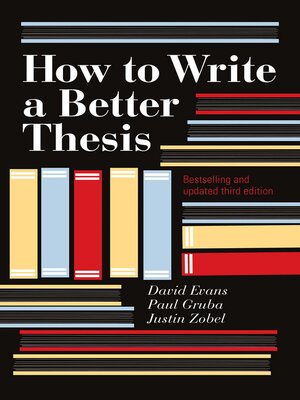 cover image of How to Write a Better Thesis
